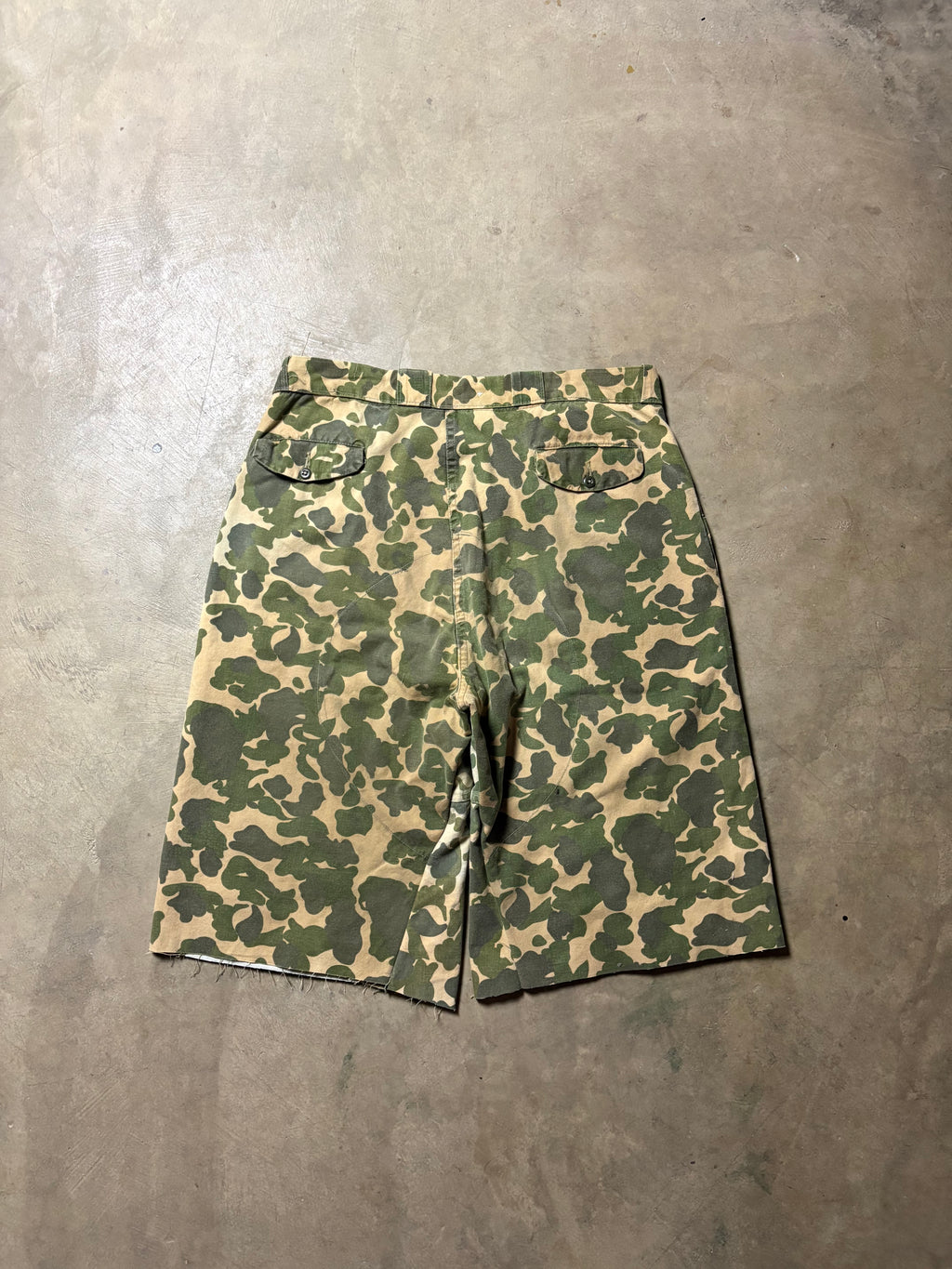 Vintage Sashiko-Repaired Duck Camo Short - 34
