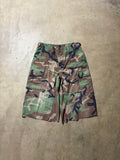 Vintage Sashiko-Repaired Floral Military Camo Short - 28