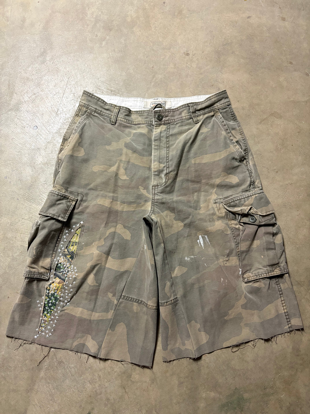 Vintage Sashiko-Repaired Camo Short - 30