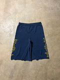 Vintage Navy 3/4 Baggy Sweatshort - M