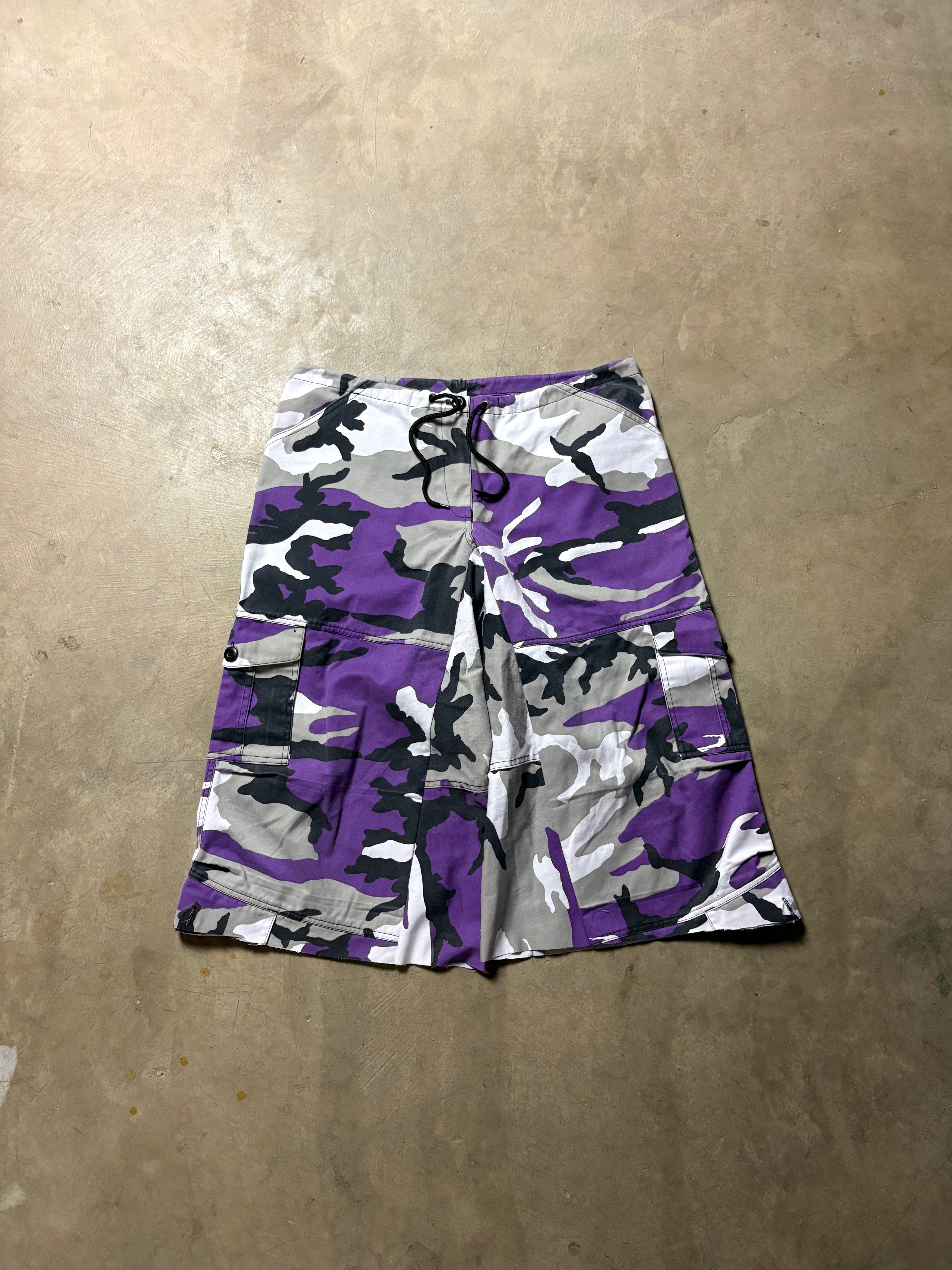 Vintage Purple Military Camo 3/4 Short - 34