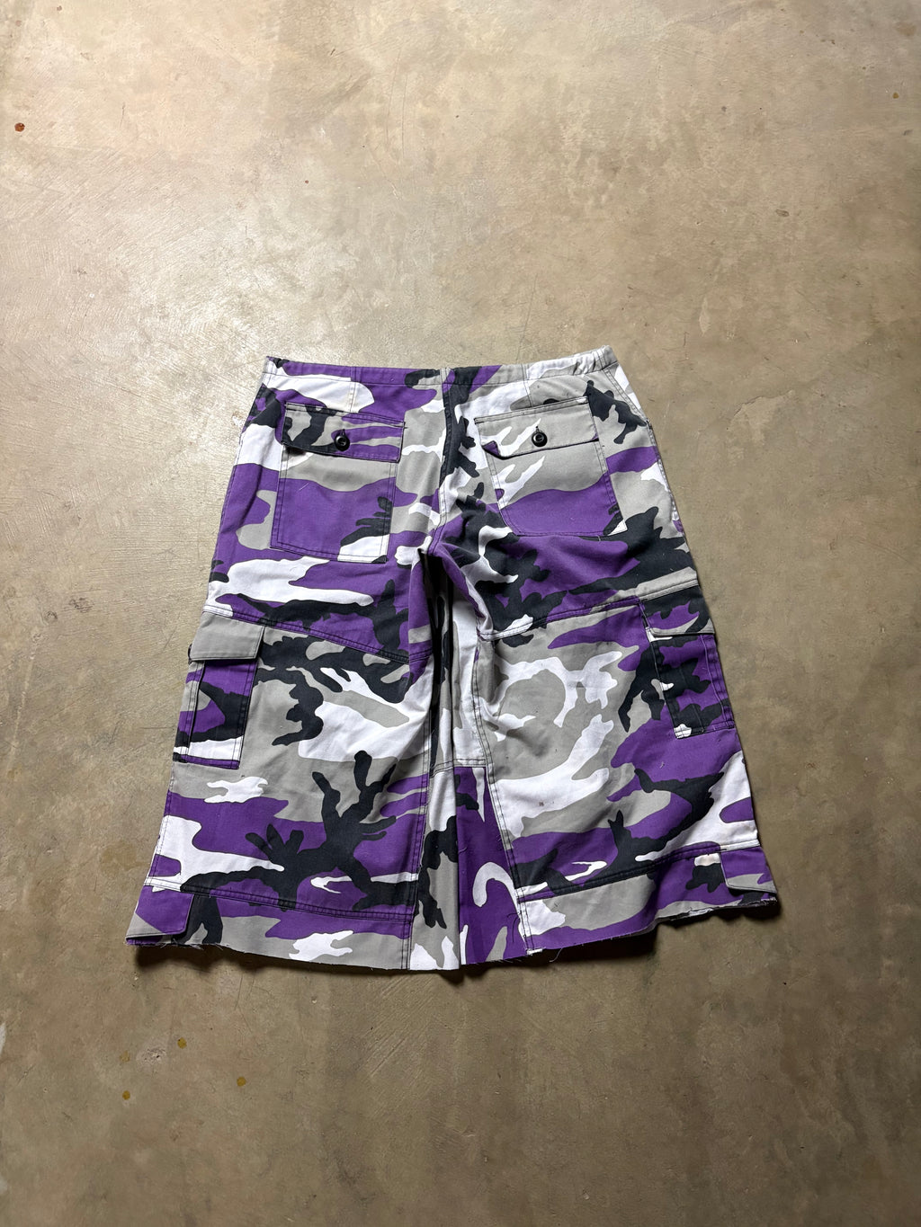 Vintage Purple Military Camo 3/4 Short - 34