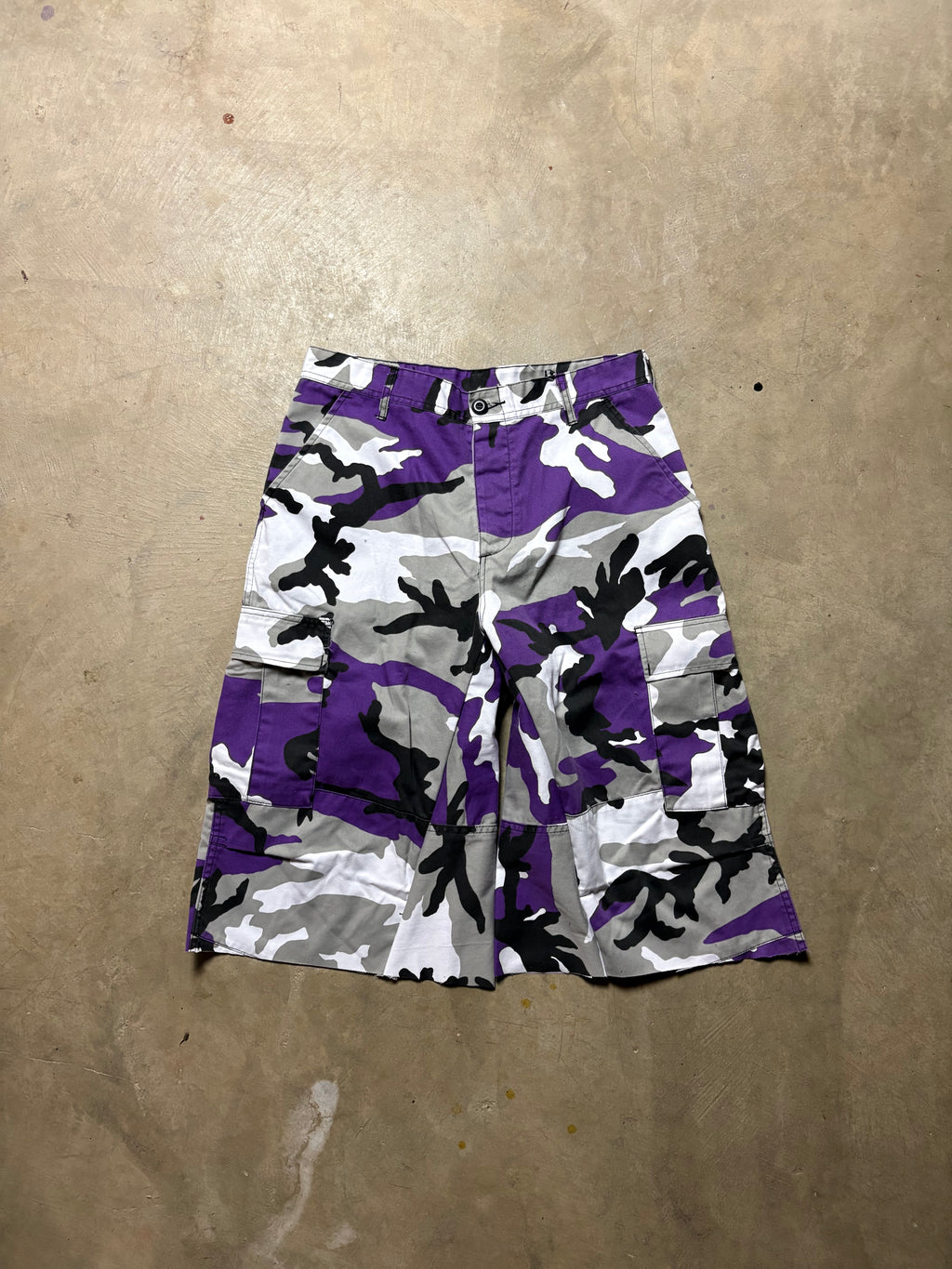 Vintage Purple Military Camo 3/4 Short - 32