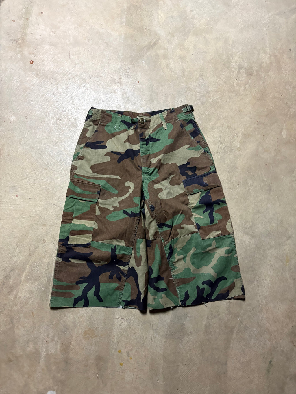 Vintage  Military Camo 3/4 Short - 26/28