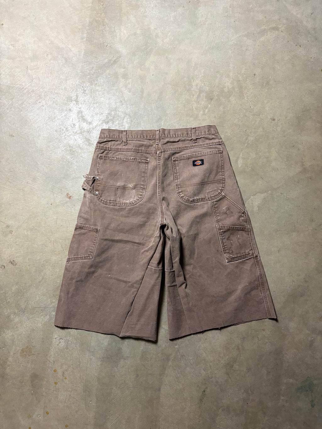 Vintage Brown Dickies Distressed Carpenter 3/4 Short - 32
