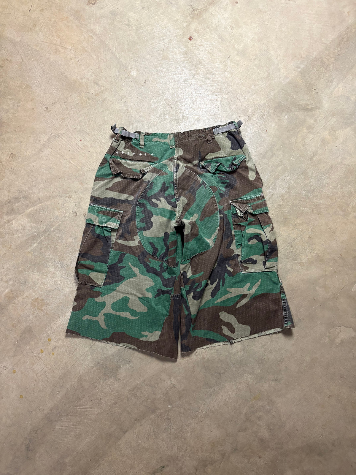 Vintage Sashiko-Repaired Military Camo Short - 34
