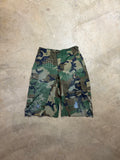 Vintage Distressed Sashiko-Repaired Military Camo Short - 30