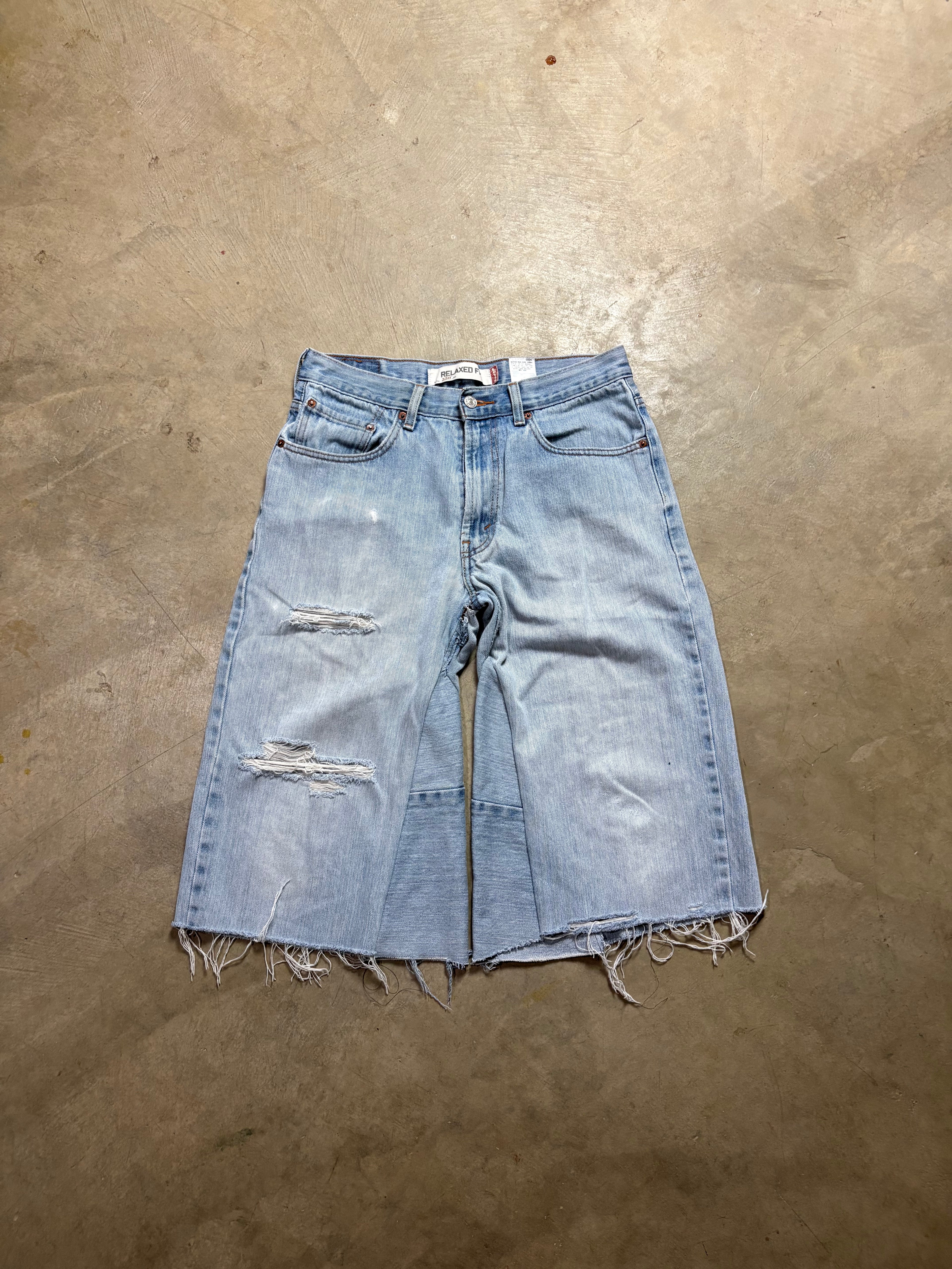 Vintage Distressed Denim 3/4 Short - 33